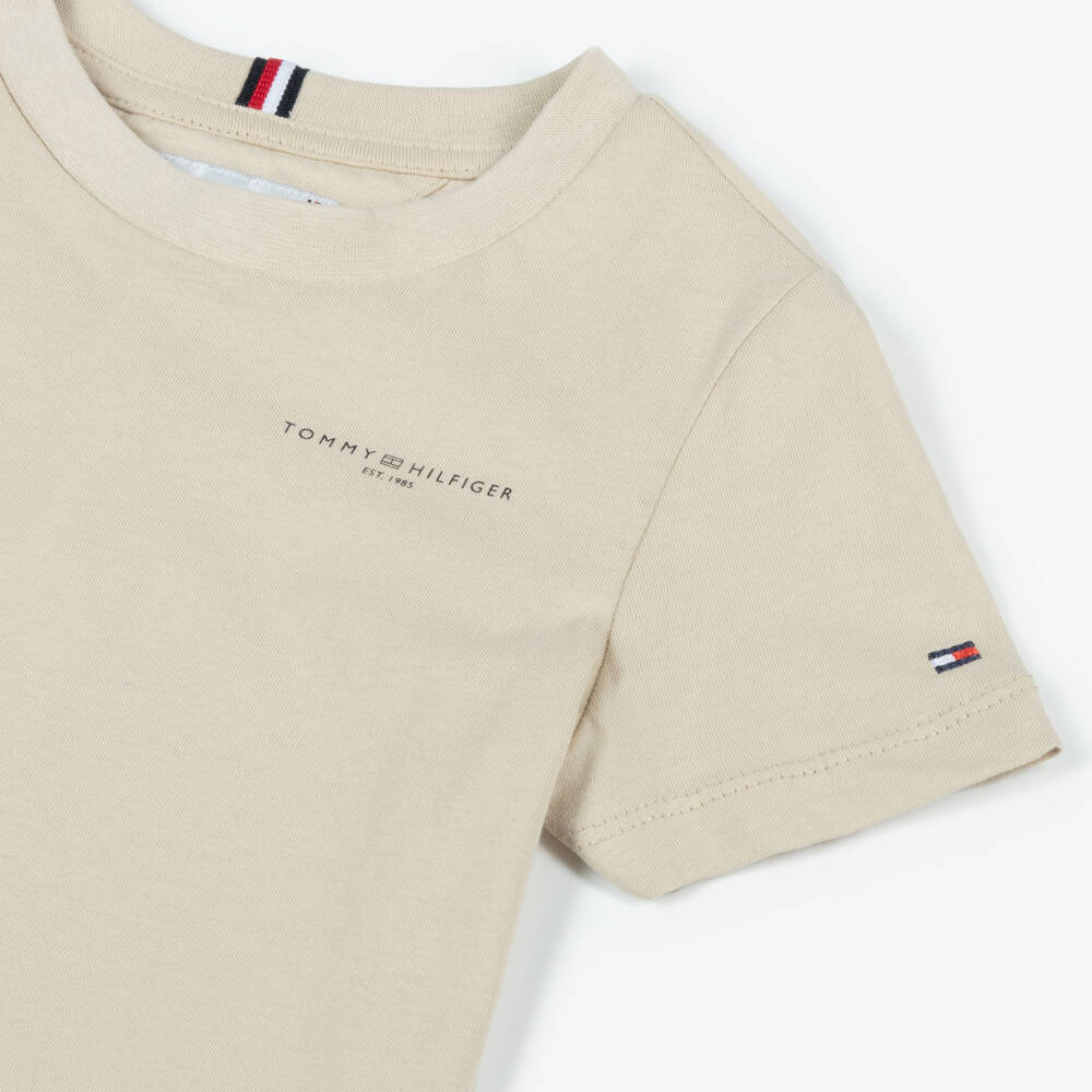 Tommy Hilfiger-Boys Classic Beige Cotton Top | Childrensalon Outlet