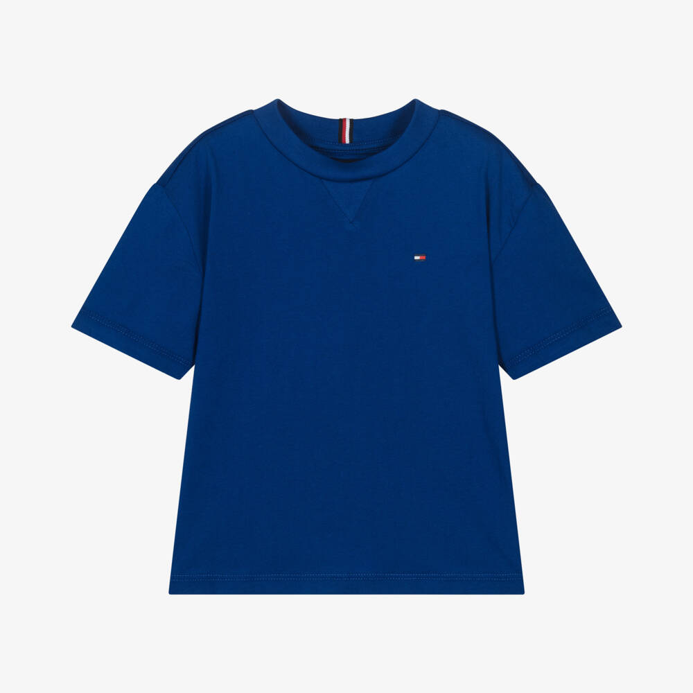 Tommy Hilfiger-قميص قطني أزرق كلاسيكي للأولاد | Childrensalon Outlet