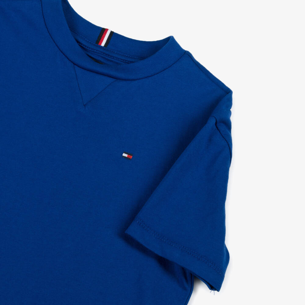Tommy Hilfiger-Boys Classic Blue Cotton Top | Childrensalon Outlet