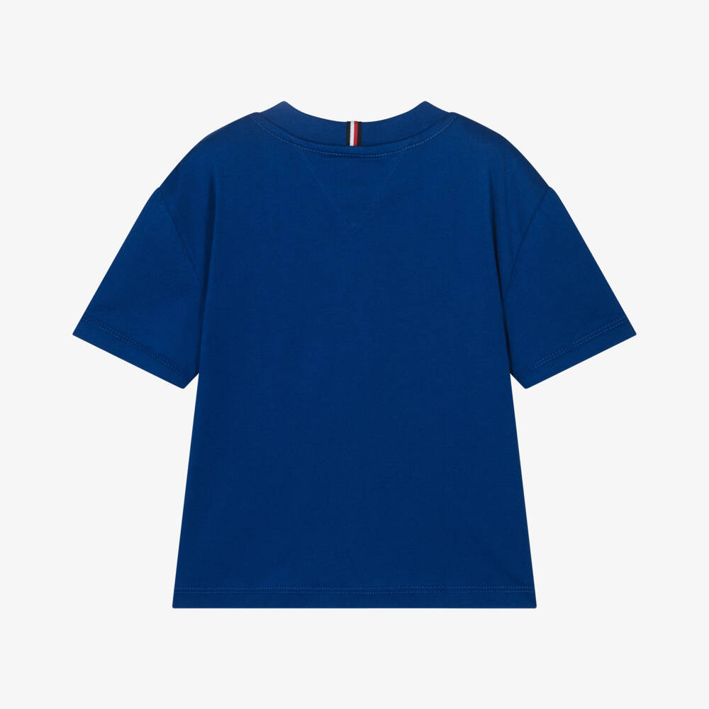 Tommy Hilfiger-Boys Classic Blue Cotton Top | Childrensalon Outlet