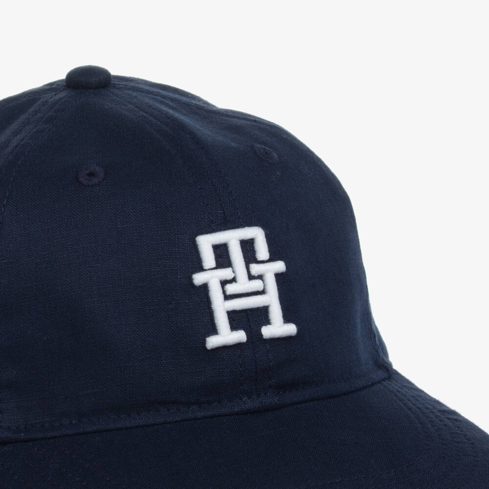 Tommy Hilfiger-Boys Classic Blue Linen Hat | Childrensalon Outlet