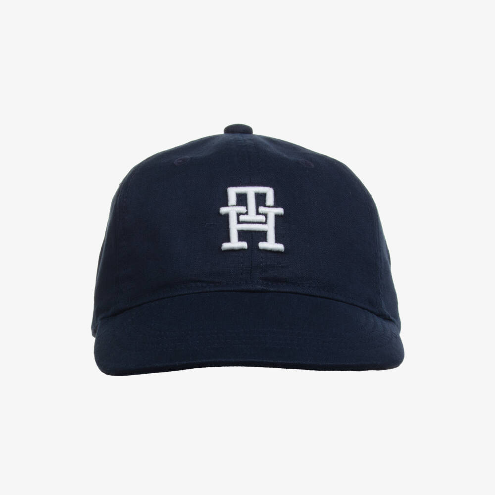 Tommy Hilfiger-Boys Classic Blue Linen Hat | Childrensalon Outlet