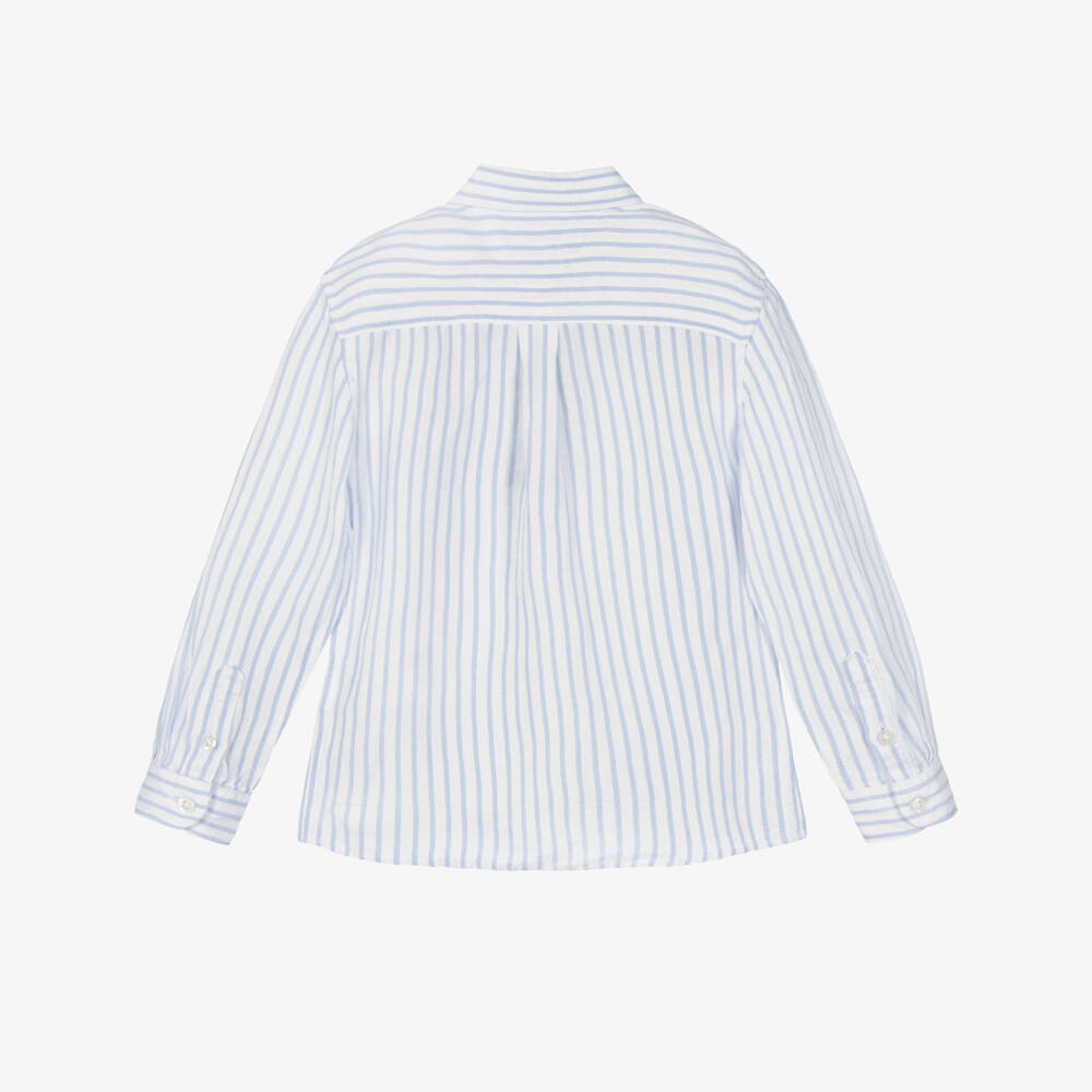 Tommy Hilfiger-قميص كلاسيكي مخطط باللون الأزرق للأولاد | Childrensalon Outlet