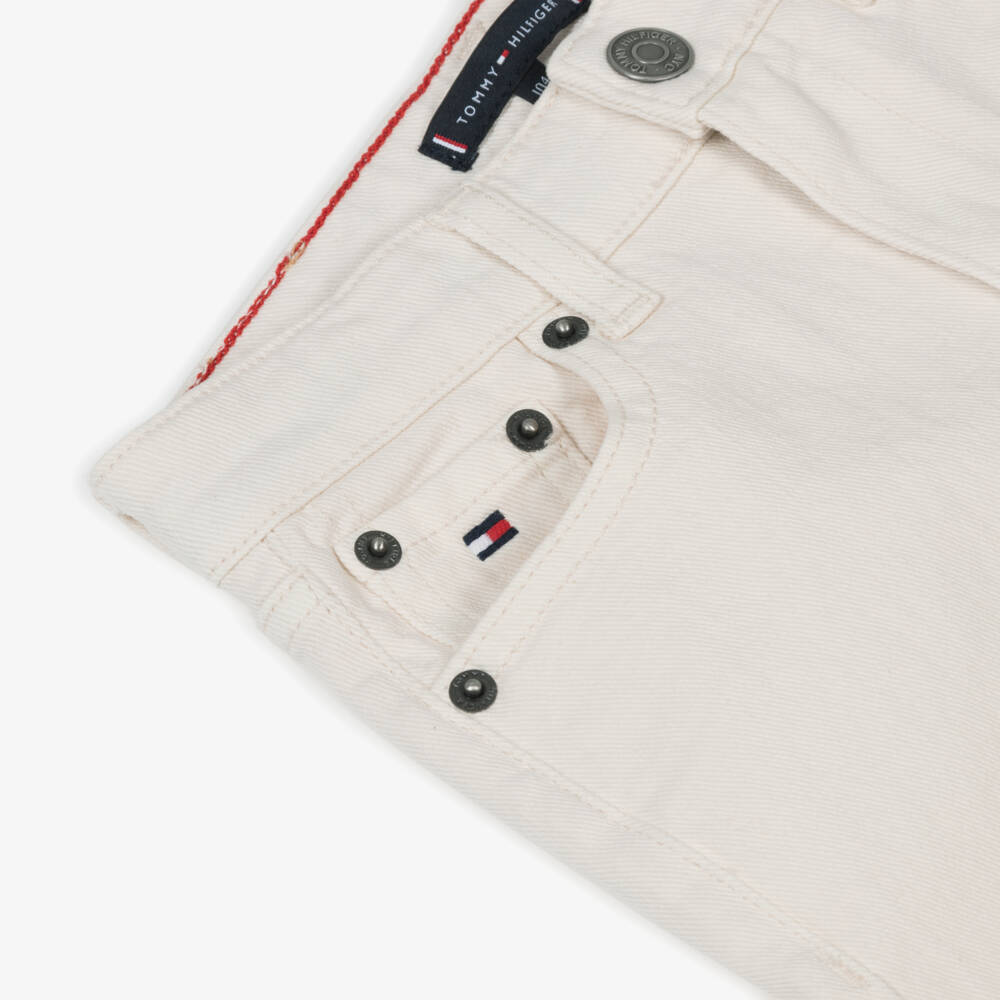 Tommy Hilfiger-Boys Classic Ivory Denim Trousers | Childrensalon Outlet