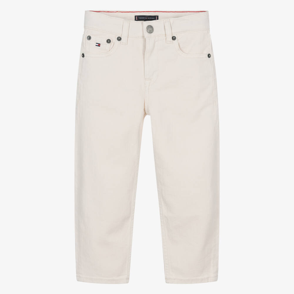 Tommy Hilfiger-Boys Classic Ivory Denim Trousers | Childrensalon Outlet