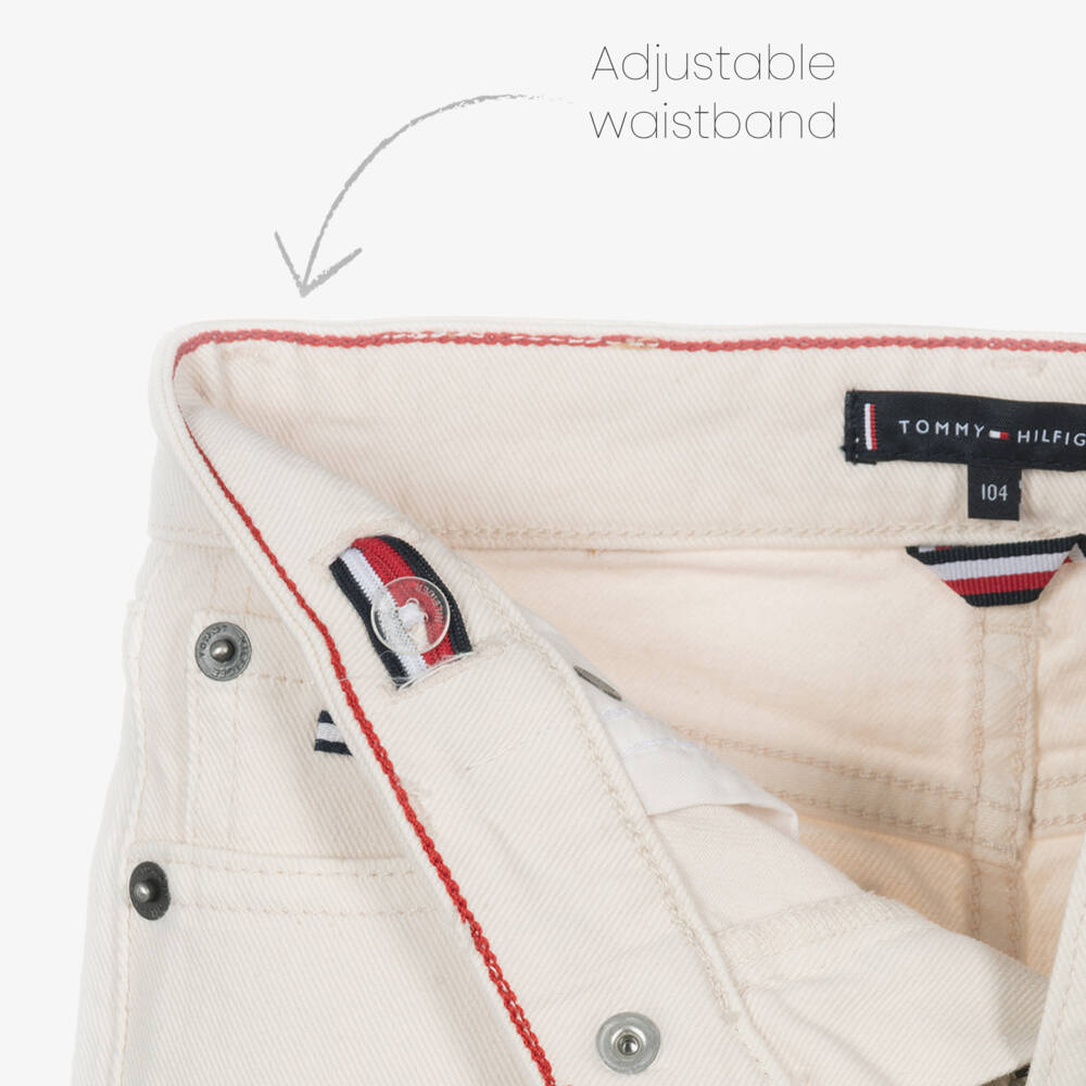 Tommy Hilfiger-Boys Classic Ivory Denim Trousers | Childrensalon Outlet