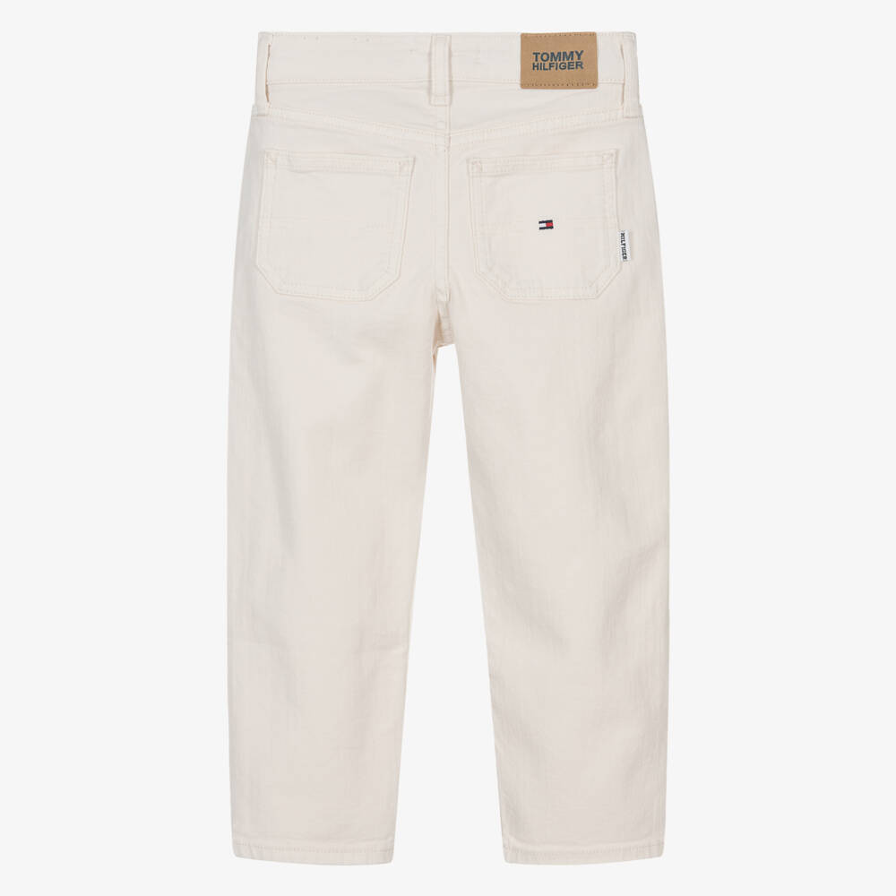 Tommy Hilfiger-Boys Classic Ivory Denim Trousers | Childrensalon Outlet
