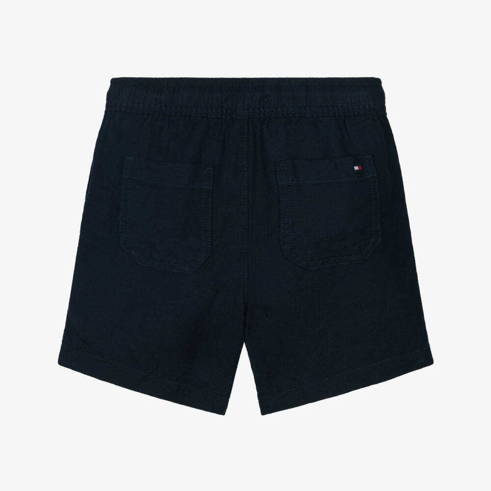 Tommy Hilfiger-Boys Classic Navy Drawstring Shorts | Childrensalon Outlet