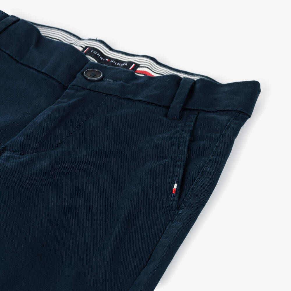 Tommy Hilfiger-Boys Classic Navy Stretch Chinos | Childrensalon Outlet