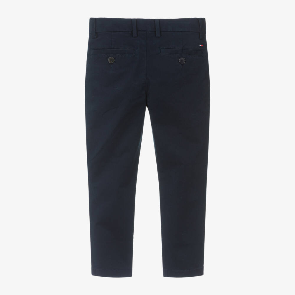 Tommy Hilfiger-Boys Classic Navy Stretch Chinos | Childrensalon Outlet