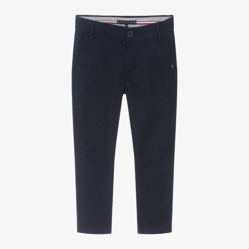 Tommy Hilfiger-Классические синие стрейчевые чиносы для мальчиков | Childrensalon Outlet