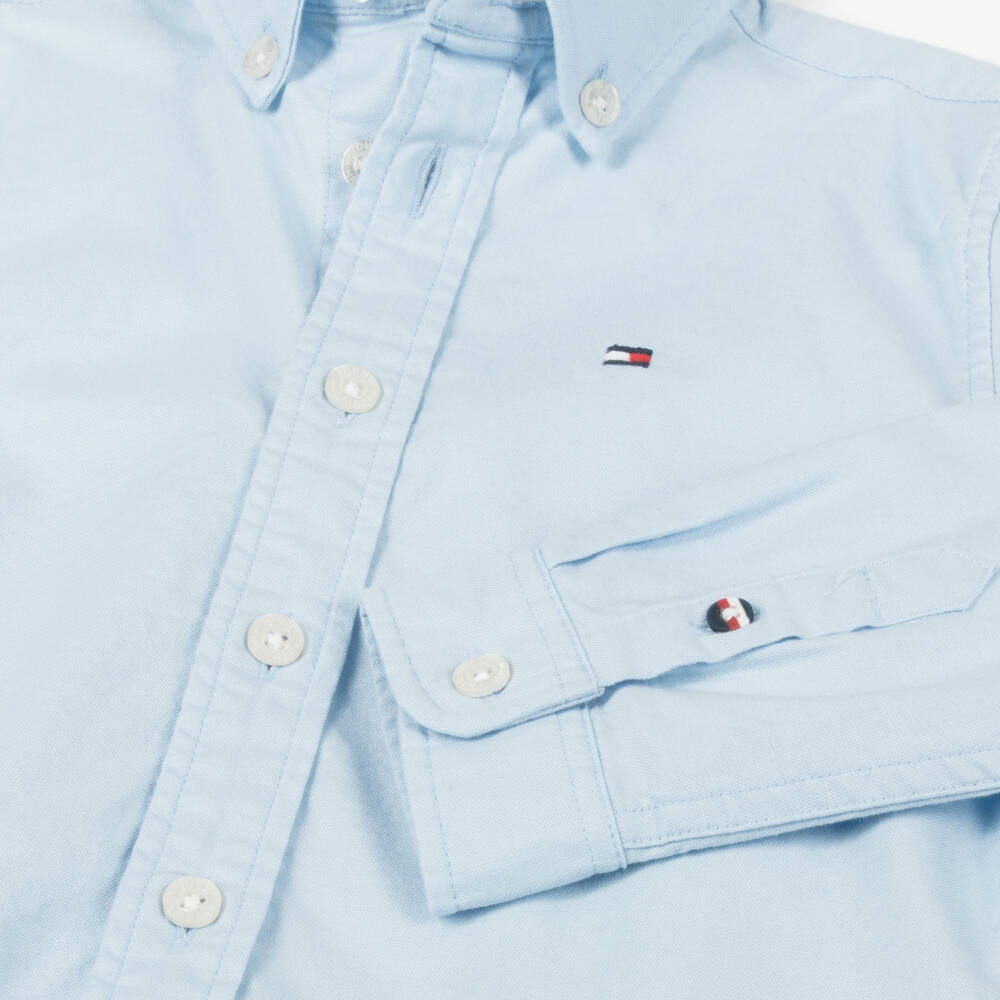 Tommy Hilfiger-Boys Classic Sky Blue Shirt | Childrensalon Outlet