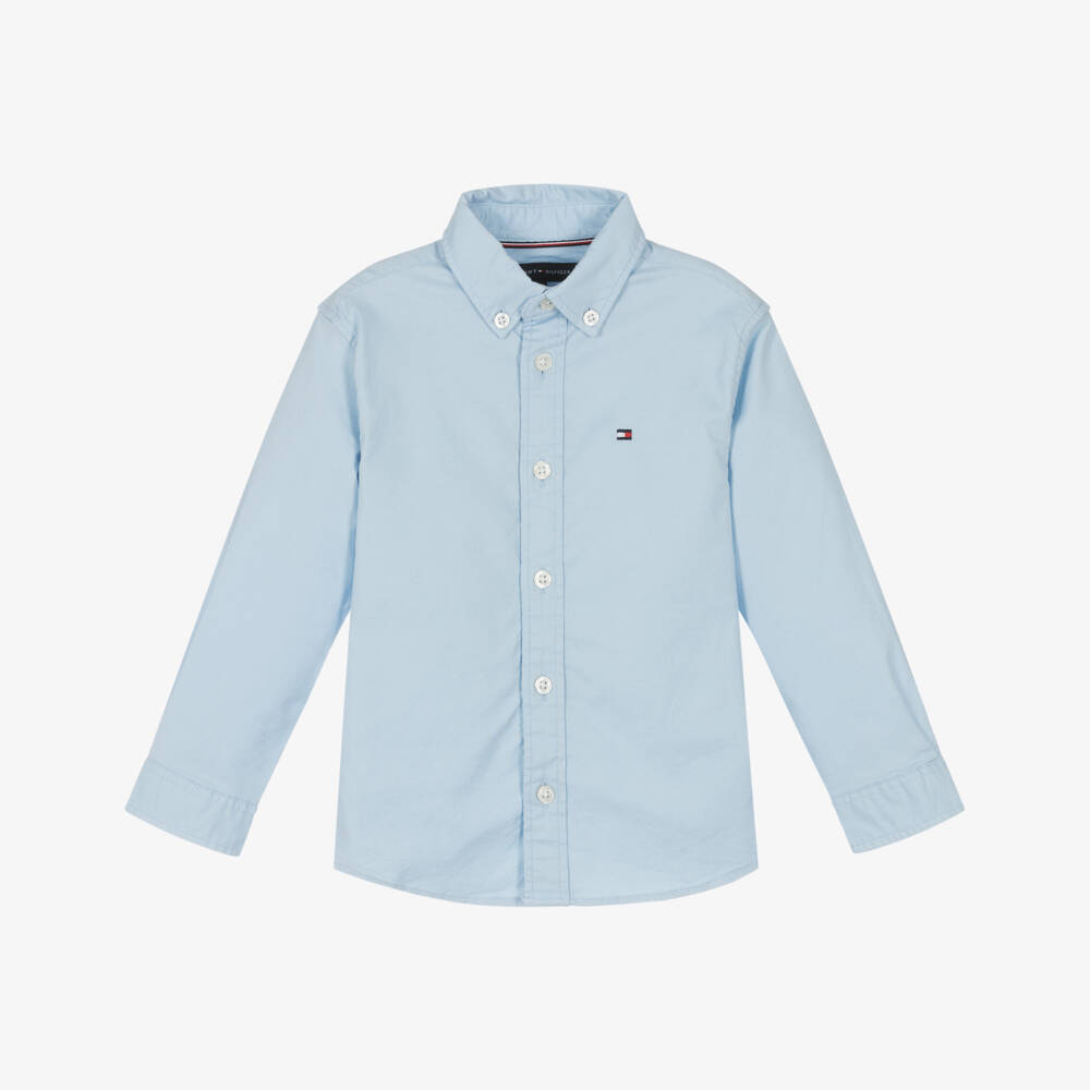 Tommy Hilfiger-Boys Classic Sky Blue Shirt | Childrensalon Outlet