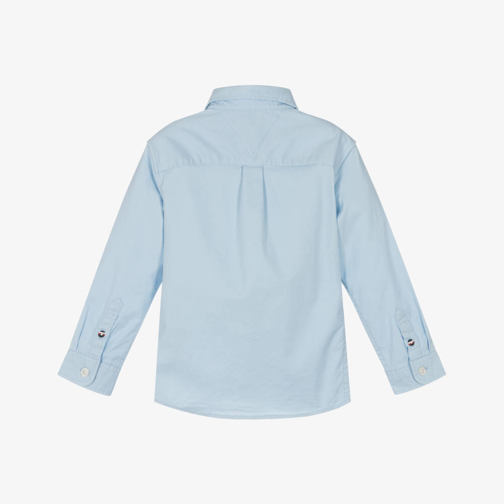 Tommy Hilfiger-Boys Classic Sky Blue Shirt | Childrensalon Outlet