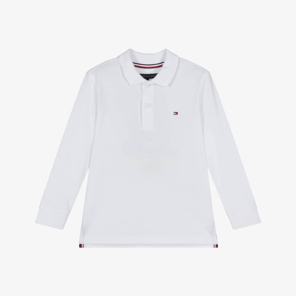 Tommy Hilfiger-Boys Classic White Cotton Top | Childrensalon Outlet