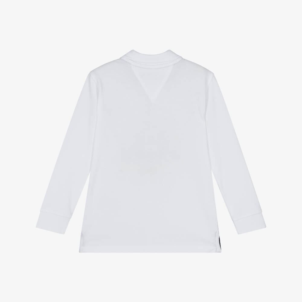 Tommy Hilfiger-Boys Classic White Cotton Top | Childrensalon Outlet