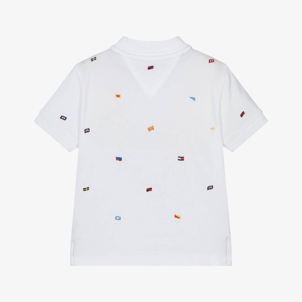 Tommy Hilfiger-Boys Classic White Flag Polo | Childrensalon Outlet
