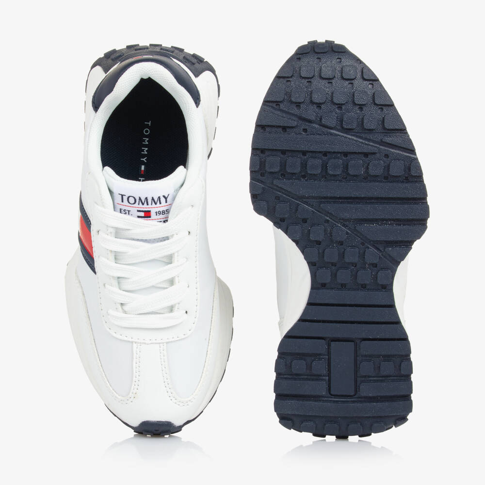 Tommy Hilfiger-Boys Classic White Sport Sneakers | Childrensalon Outlet