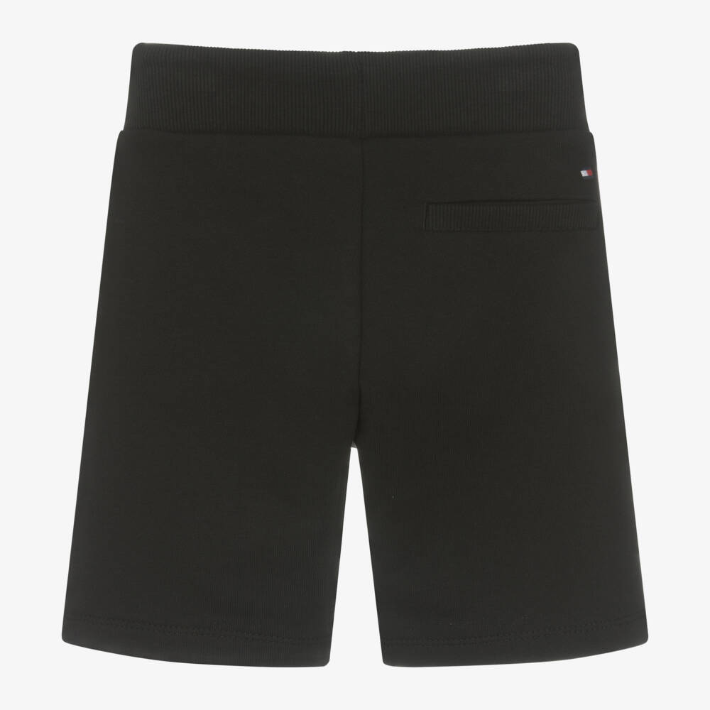 Tommy Hilfiger-Boys Cotton Black Sport Shorts | Childrensalon Outlet
