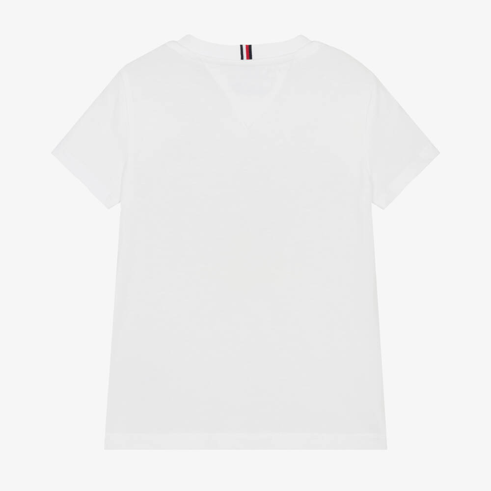 Tommy Hilfiger-Boys Cotton Tee with Flag Design | Childrensalon Outlet