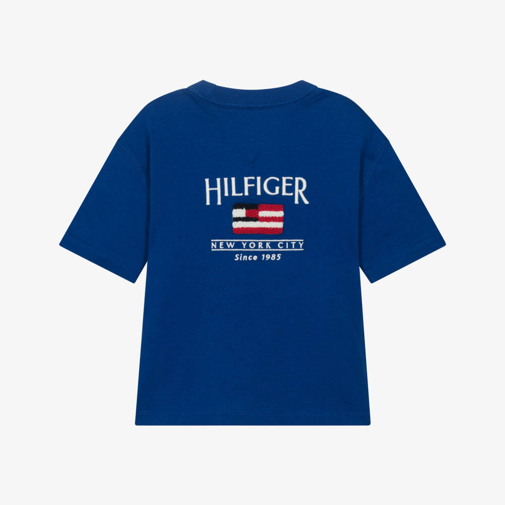 Tommy Hilfiger-Boys Cotton Terry Flag Tee | Childrensalon Outlet