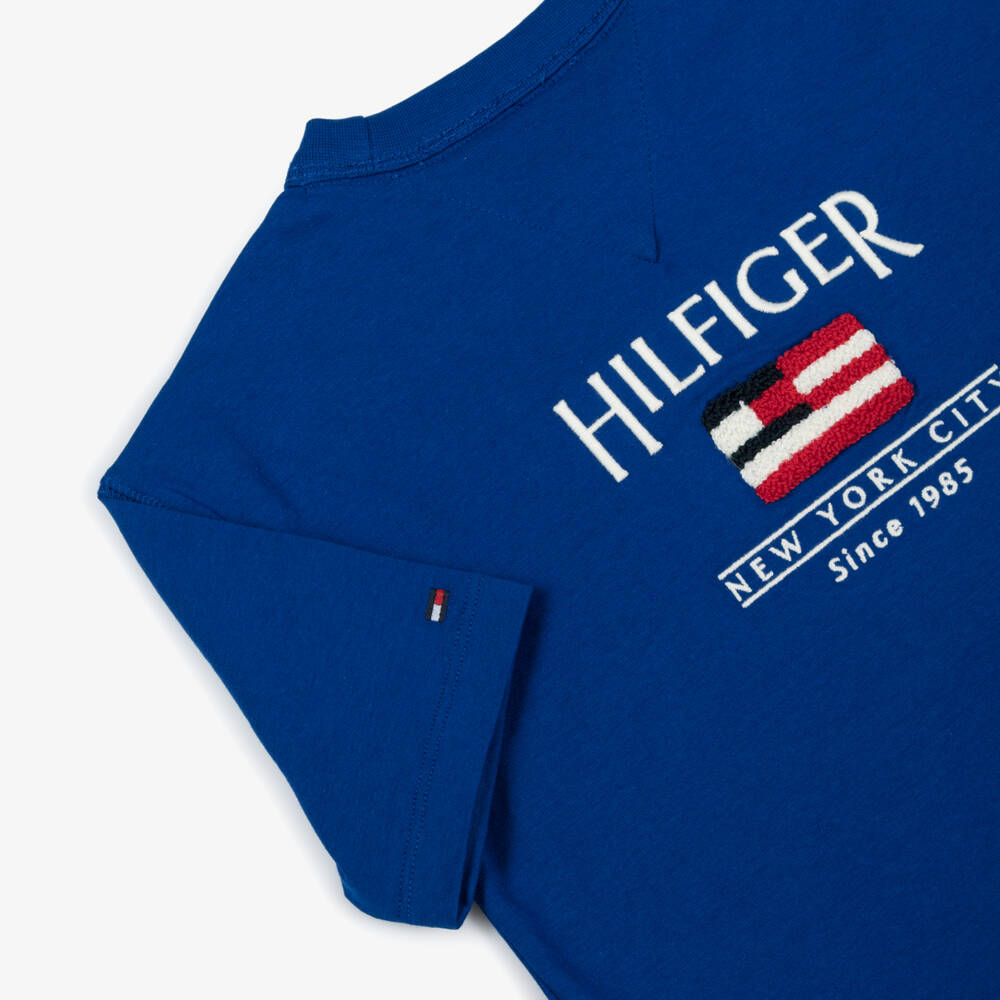 Tommy Hilfiger-Boys Cotton Terry Flag Tee | Childrensalon Outlet
