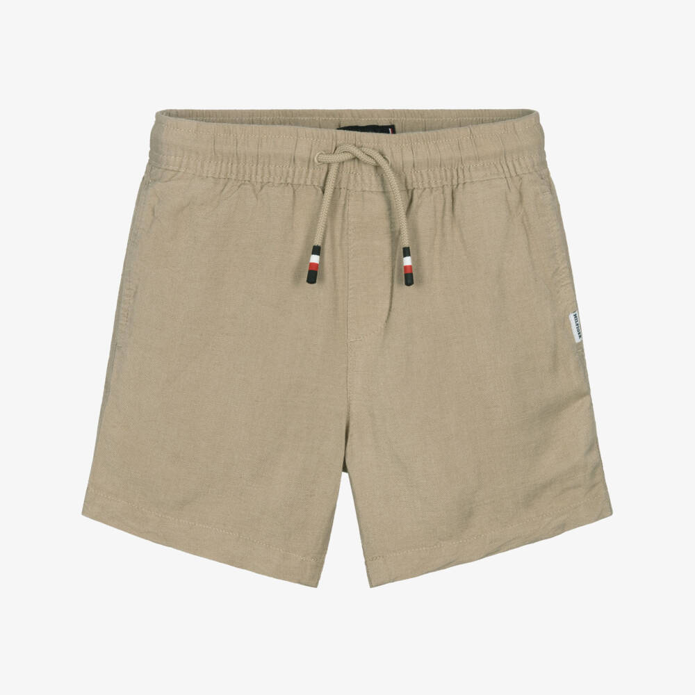 Tommy Hilfiger-شورت بيج مريح للأولاد بحزام قابل للتعديل | Childrensalon Outlet