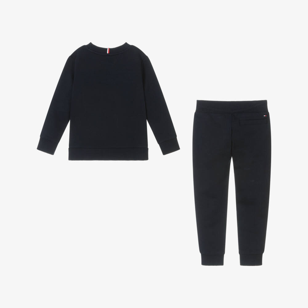 Tommy Hilfiger-Boys Cozy Blue Cotton Ensemble | Childrensalon Outlet