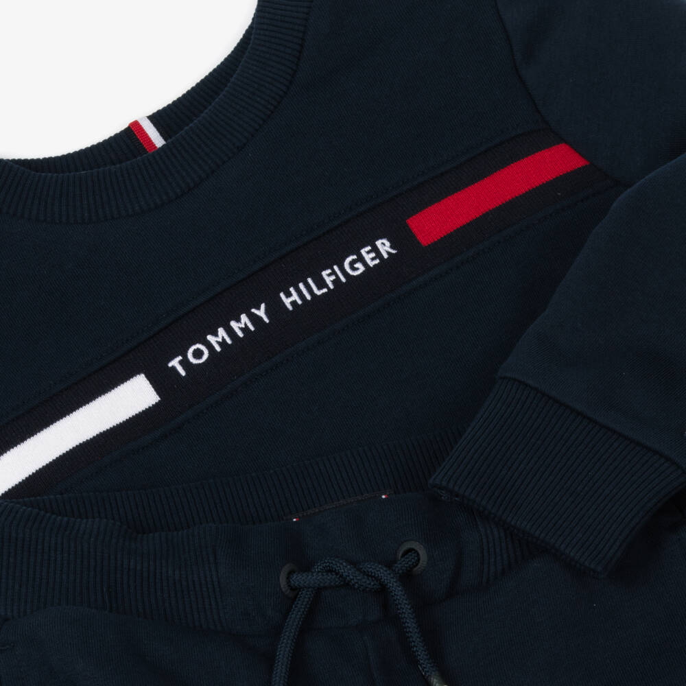 Tommy Hilfiger-Boys Cozy Blue Cotton Ensemble | Childrensalon Outlet