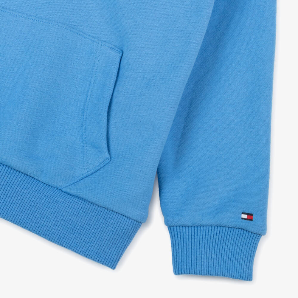Tommy Hilfiger-Boys Cozy Cornflower Cotton Hoodie | Childrensalon Outlet