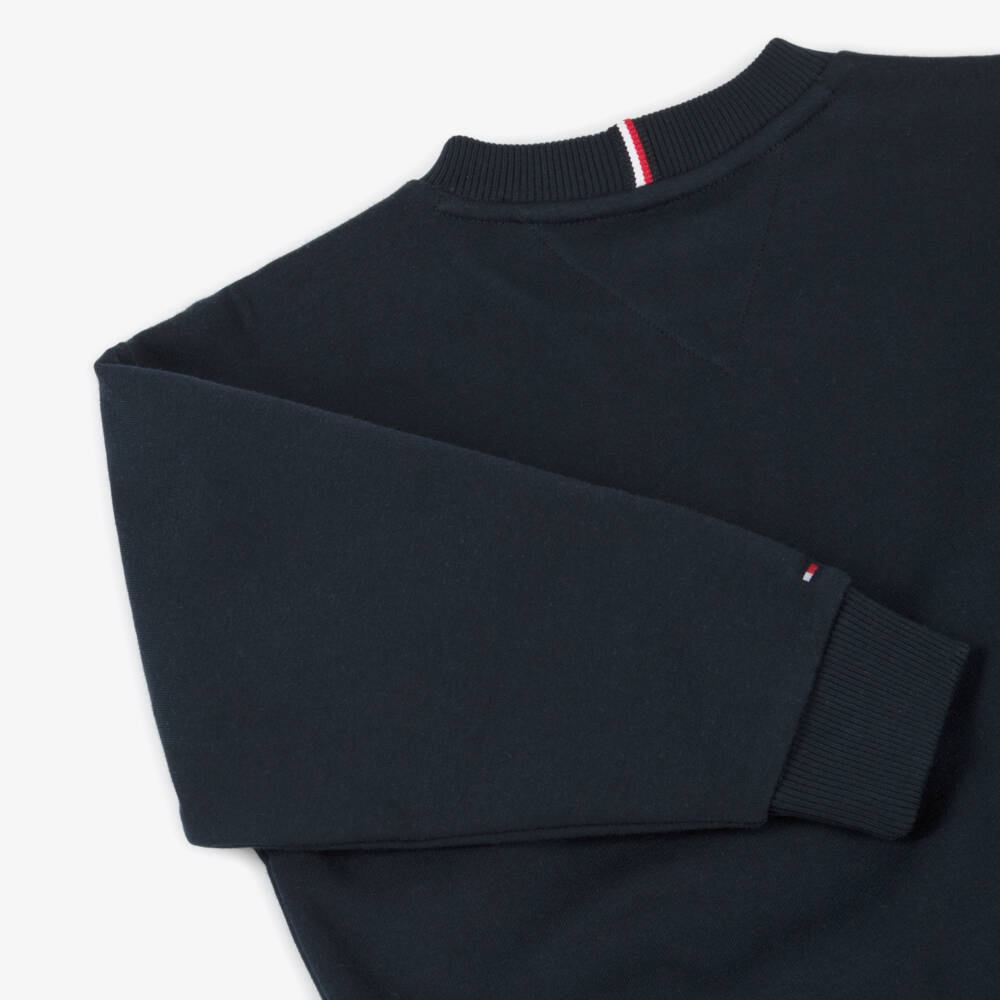 Tommy Hilfiger-Boys Cozy Navy Blue Pullover | Childrensalon Outlet