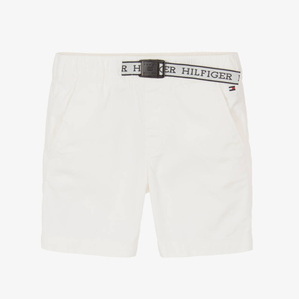 Tommy Hilfiger-Boys Cream Organic Cotton Chinos | Childrensalon Outlet