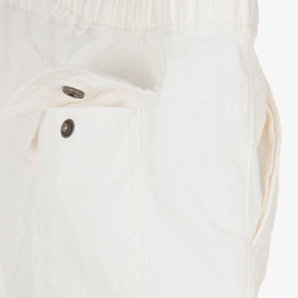 Tommy Hilfiger-Boys Cream Organic Cotton Chinos | Childrensalon Outlet