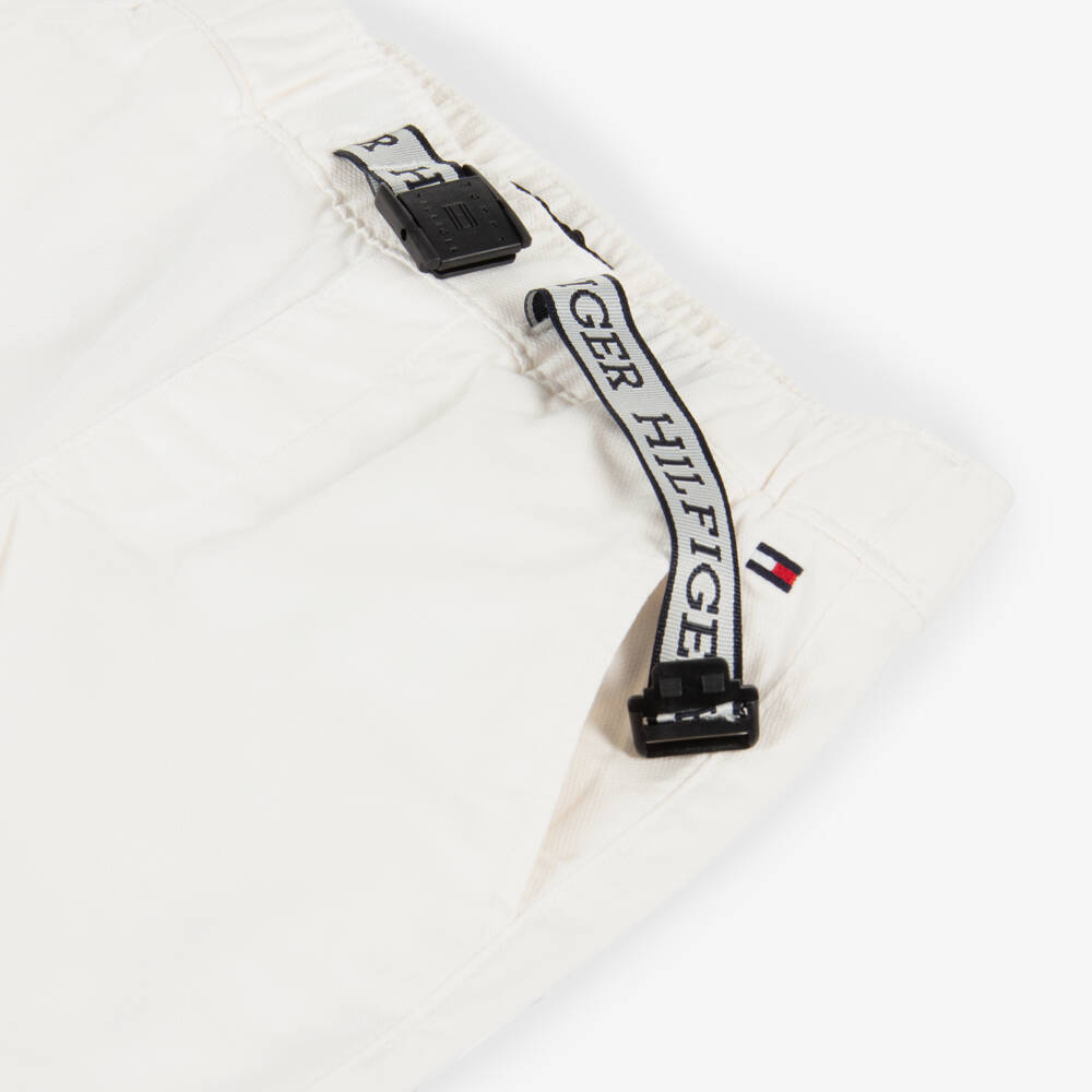 Tommy Hilfiger-Boys Cream Organic Cotton Chinos | Childrensalon Outlet