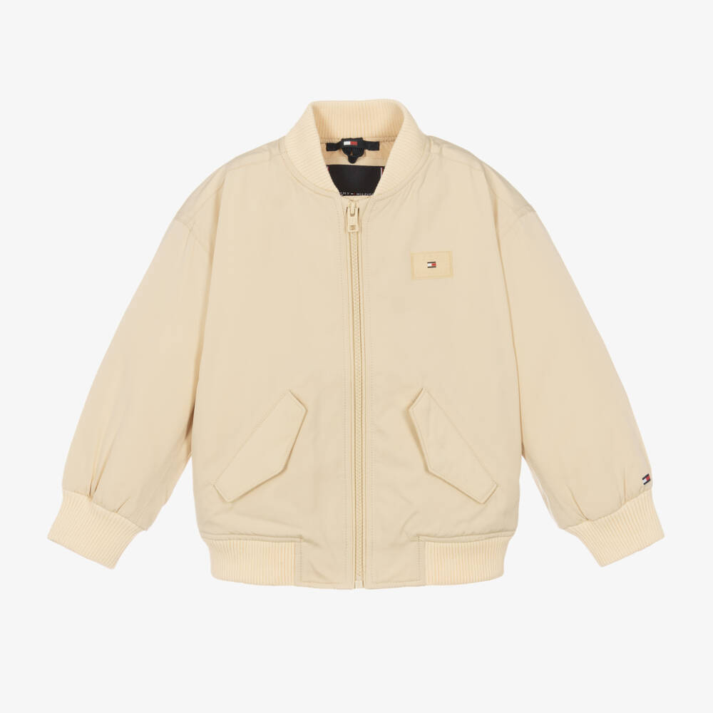 Tommy Hilfiger-Boys Cream Zip-Up Jacket | Childrensalon Outlet