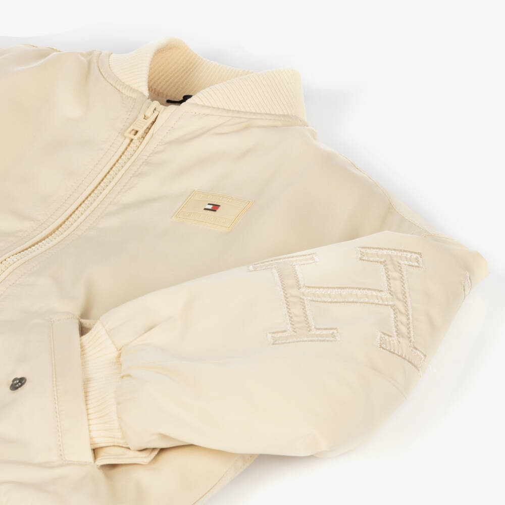 Tommy Hilfiger-Boys Cream Zip-Up Jacket | Childrensalon Outlet