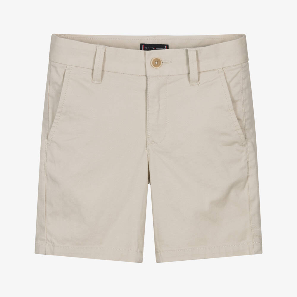 Tommy Hilfiger-Boys Creamy Cotton Waistband Shorts | Childrensalon Outlet