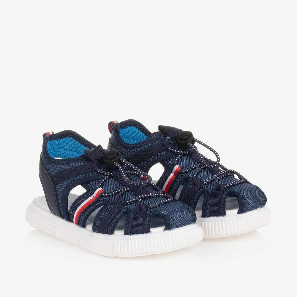 Tommy Hilfiger-صندل قماش لون أزرق داكن للأولاد | Childrensalon Outlet