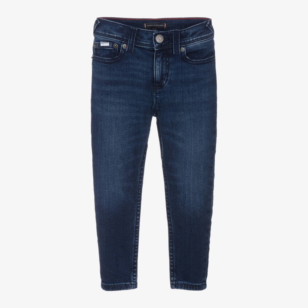 Tommy Hilfiger-Boys Denim Slim Blue Trousers | Childrensalon Outlet