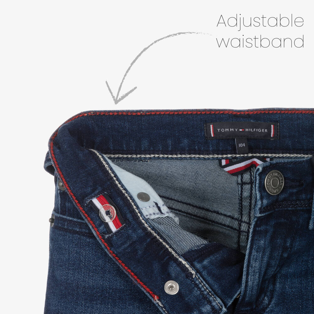 Tommy Hilfiger-Boys Denim Slim Blue Trousers | Childrensalon Outlet