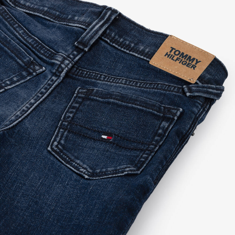 Tommy Hilfiger-Boys Denim Slim Blue Trousers | Childrensalon Outlet