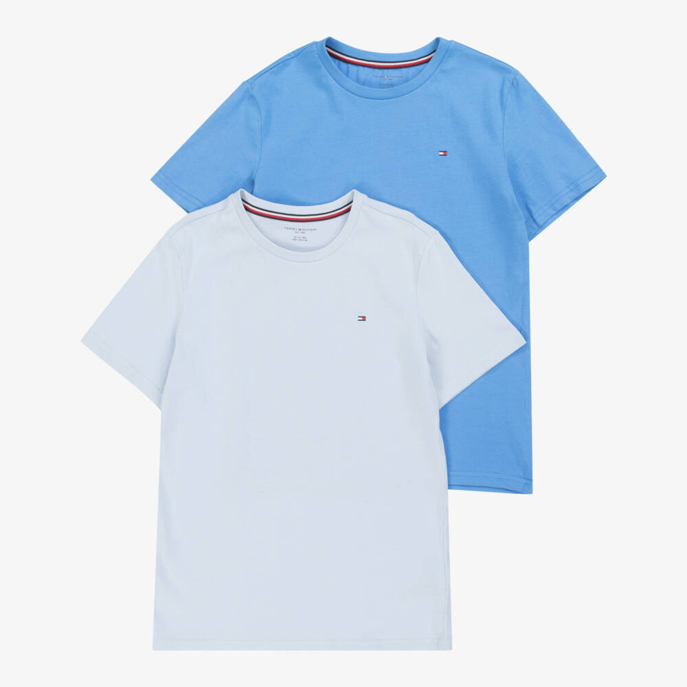 Tommy Hilfiger-Boys Double Pack Sky Logo Tops | Childrensalon Outlet