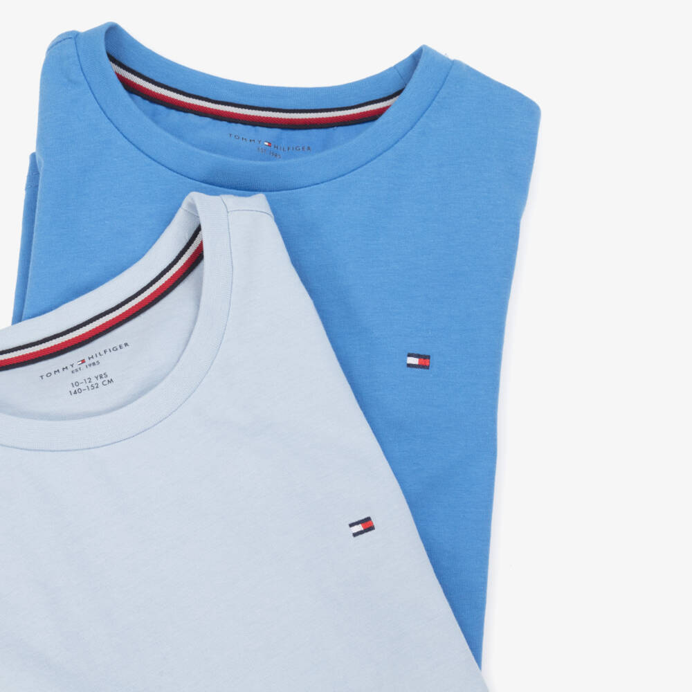 Tommy Hilfiger-Boys Double Pack Sky Logo Tops | Childrensalon Outlet