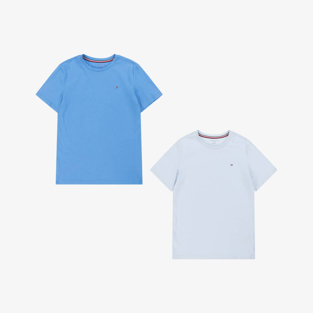 Tommy Hilfiger-Boys Double Pack Sky Logo Tops | Childrensalon Outlet