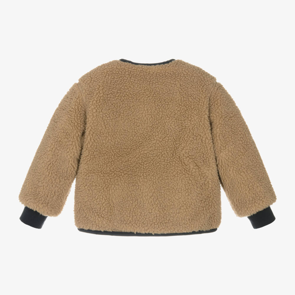 Tommy Hilfiger-Коричнево-синяя двусторонняя куртка Teddy для мальчиков | Childrensalon Outlet