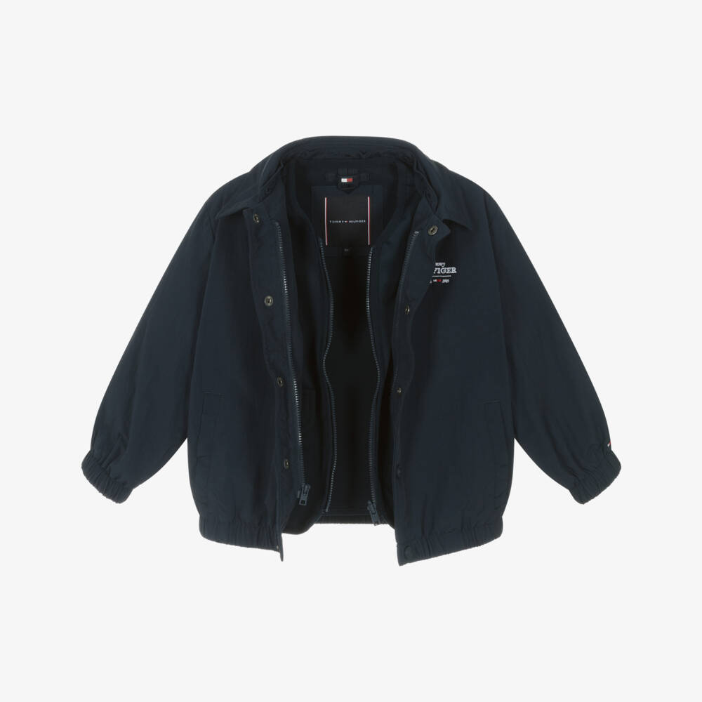 Tommy Hilfiger-Boys Dual-Layer Navy Jacket | Childrensalon Outlet