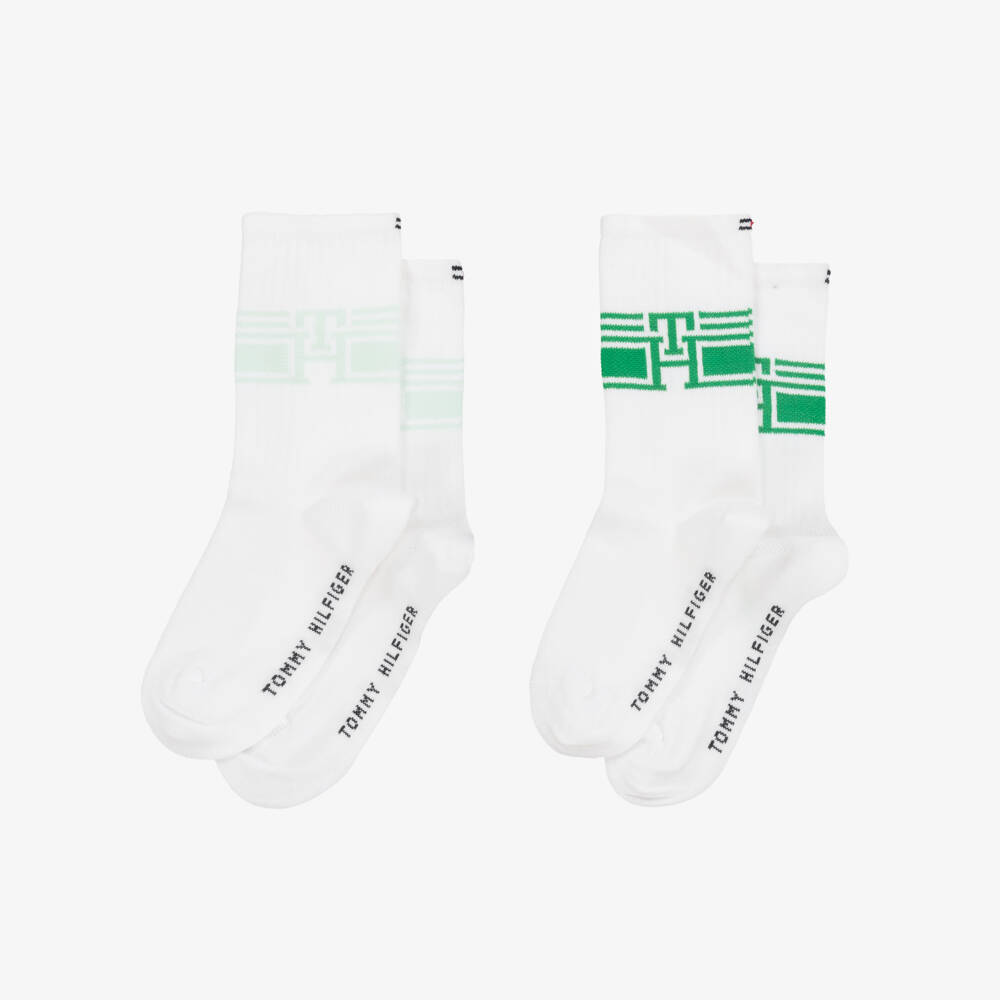 Tommy Hilfiger-Boys Duo-Tone Monogram Ankle Socks | Childrensalon Outlet