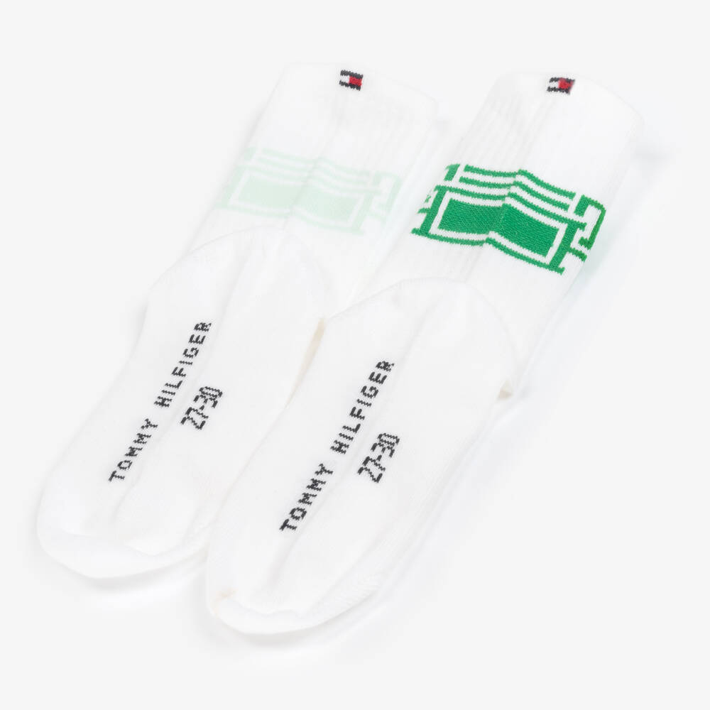Tommy Hilfiger-Boys Duo-Tone Monogram Ankle Socks | Childrensalon Outlet