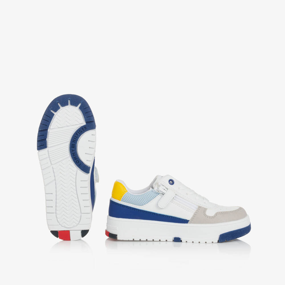 Tommy Hilfiger-Элегантные белые кеды из искусственной кожи для мальчиков | Childrensalon Outlet