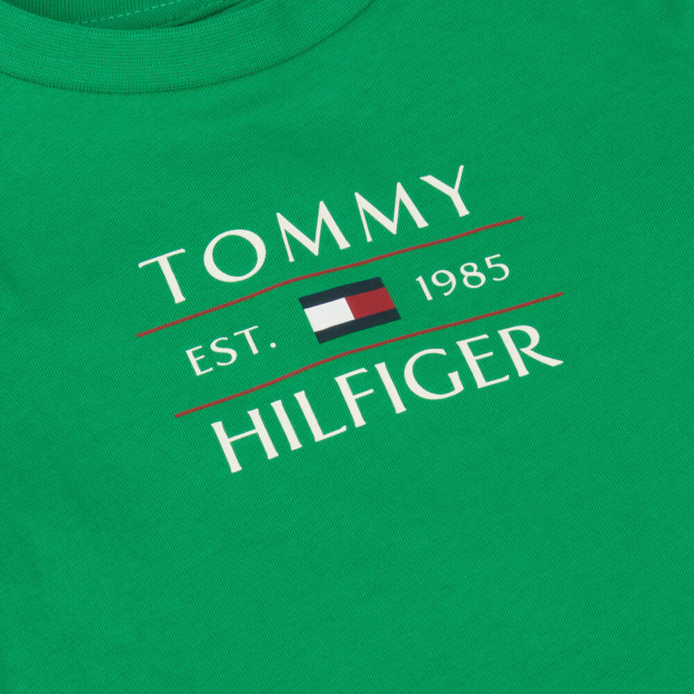 Tommy Hilfiger-Boys Emerald Emblem Cotton Tee | Childrensalon Outlet